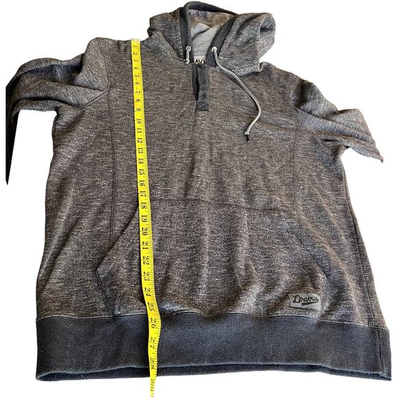 Dravus Hoodie Men Large Sweater Gray Hooded Pullover Pocket Comfy Fall Winter - Picture 5 of 12
